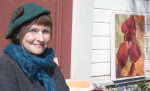 Inne p&aring; en g&aring;rd p&aring; Smedjegatan h&ouml;ll konstn&auml;ren P&auml;r Kocks elever till, bland andra Ami Widahl.Foto: Per-Erik J&auml;derberg